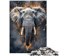 Jigsaw Puzzles for Adults 1000 Golden Echo Elephant Majesty Jigsaw for Teenagers Stress Reliever Difficult And Challenge Toys Educational Games (38x52cm/1000pcs)