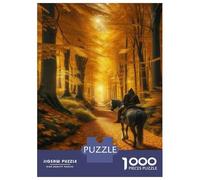 Jigsaw Puzzles for Adults 1000 Golden Forest Pathway Adult Jigsaw Brain Teaser Game Analysis And Logic Challenging To Complete 52x38cm/1000pcs