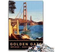 Jigsaw Puzzles for Adults 1000 Golden Gate Bridge Puzzles,Challenging Game Gifts for Is Ideal As A Gift for The Whole Family (50x75cm)