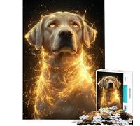 Jigsaw Puzzles for Adults 1000 Golden Glow Labrador Retriever(for Educational Game Toys Educational Games Secret Santa Gifts Presents for Women (size 38x26cm)