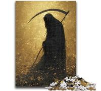 Jigsaw Puzzles for Adults 1000 Golden Grim Reaper 1000 Pieces for Teenagers,Educational Stress Relief Toy Gifts for Friends And Family (50x75cm)