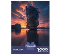 Jigsaw Puzzles for Adults 1000 Golden Hour Bond Island Adult Jigsaw Puzzle Toy Wall Decor Difficult Challenge Educational Challenge 38x26cm/1000pcs