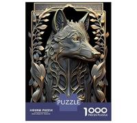 Jigsaw Puzzles for Adults 1000 Golden Monarch Wolf Adult Jigsaw Puzzle Toy Wall Decor Difficult Challenge Educational Challenge 52x38cm/1000pcs