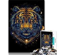 Jigsaw Puzzles for Adults 1000 Golden Tiger Puzzles,Educational Games Home Decoration Suitable for Desktop Decoration 75x50cm
