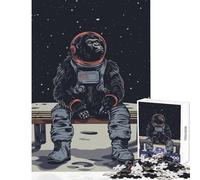 Jigsaw Puzzles for Adults 1000 Gorilla Lost with Thoughts Puzzles for Teenagers Precision Cutting Train Your Brain And Hands Beautiful Design Game (38x26cm)