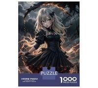 Jigsaw Puzzles for Adults 1000 Gothic Anime Girl Art Print Jigsaw for Adults Relaxing Games Presents for Women Challenging To Complete 52x38cm/1000pcs