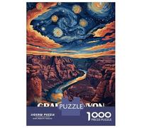 Jigsaw Puzzles for Adults 1000 Grand Canyon Starry Night Art Adult Jigsaw Puzzle Hands-on Game Precision Cutting Gifts for Friends And Family 38x26cm/1000pcs