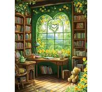 Jigsaw Puzzles for Adults 1000 Green Bookshelf Bear, 1000 Piece jigsaw puzzles for adults Classic Educational Games Home Decoration Puzzle