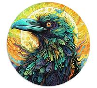 Jigsaw Puzzles for Adults 1000 Green Crow Jigsaw Puzzles for Adults Birthday Gift Idea,Challenging Brain Teaser Game (67.5x67.5cm)