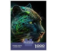 Jigsaw Puzzles for Adults 1000 Green Panther Jigsaw for Adults Relaxing Games Pattern Assembly Gifts for Friends And Family 38x26cm/1000pcs