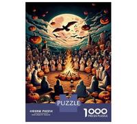 Jigsaw Puzzles for Adults 1000 Halloween Ghost Gathering Puzzle for Adults Anti-Stress Toys Improve Memory Gifts for Friends And Family 70x50cm/1000pcs