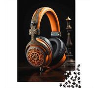 Jigsaw Puzzles for Adults 1000 Handmade Over-Ear Headphones Adult Jigsaw Brain Teaser Game Analysis And Logic Challenging To Complete 38x26cm/1000pcs