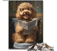 Jigsaw Puzzles for Adults 1000 Happy Goldendoodle Impossible Jigsaw Puzzles for Adults for Birthdays, Holidays, And Special Occasions (size 26x38cm)