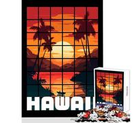 Jigsaw Puzzles for Adults 1000 Hawaii Sunset Puzzle For Teenagers Stress Reliever Every Piece Is Unique - for Is Ideal As A Gifts (38x26cm)