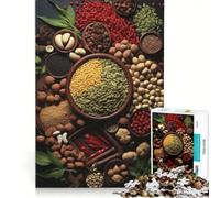 Jigsaw Puzzles for Adults 1000 Herbs And Spices Brain Teaser Game Interesting Stress Reduction Challenging Game Gifts 50x75cm