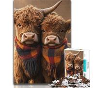 Jigsaw Puzzles for Adults 1000 Highland Cow Teenager Puzzles,family Fun Games Is Ideal As A Gift for The Whole Family (size 75x50cm)