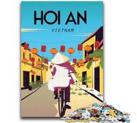 Jigsaw Puzzles for Adults 1000 Hoi An Vietnam Poster 1000 Pieces for Adults,Challenging Family Activity Games DIY Toy for Home Wall Decor Gifts (50x75cm)