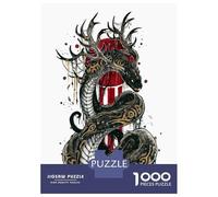 Jigsaw Puzzles for Adults 1000 Horned Serpent Puzzles for Adults DIY Toys Pattern Assembly Gifts for Friends And Family 70x50cm/1000pcs
