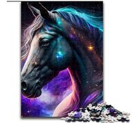 Jigsaw Puzzles for Adults 1000 Horse Made of Wood, Ideal for Family Fun, Relaxation 50x75cm Challenging & Entertaining, Family Activity