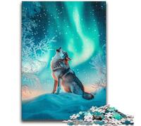 Jigsaw Puzzles for Adults 1000 Howling Wolf Puzzles for Teenagers,Challenging Game for Is Ideal As A Gift for The Whole Family (38x26cm)