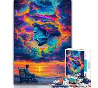 Jigsaw Puzzles for Adults 1000 Human Face Color Cloud Puzzles for Teenagers,is Ideal As Gifts for The Whole Family for Age 14+ (size 75x50cm)