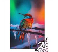 Jigsaw Puzzles for Adults 1000 Hummingbird in Icicles Adult Jigsaw Brain Teaser Game Analysis And Logic Challenging To Complete 70x50cm/1000pcs