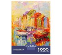 Jigsaw Puzzles for Adults 1000 In The Morning at The Pier Jigsaw for Adults Relaxing Games Presents for Women Challenging To Complete 70x50cm/1000pcs