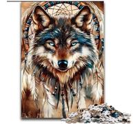 Jigsaw Puzzles for Adults 1000 Indian Wolf, Analysis And Logic with Fully Interlocking Randomly Shaped Pieces for And Age 14 Years Up (Size 50x75cm)