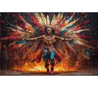 Jigsaw Puzzles for Adults 1000 Indians 1000 Piece Jigsaw Puzzles for Adults, Challenging Puzzle Educational Game for The Whole for Women Gifts for Men Wall Art Room Decor Abstract 30 x 20 In RXPT-8046