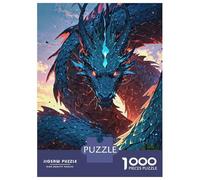 Jigsaw Puzzles for Adults 1000 Infernal Azure The Flame-Scaled Dragon Jigsaws for Adults Family Games Staycation Kill Time Gifts for Friends And Family 38x26cm/1000pcs