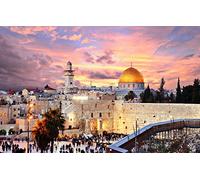 Jigsaw Puzzles For Adults 1000 Israel Jerusalem Palace Temple Sunset 75 * 50Cm