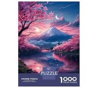 Jigsaw Puzzles for Adults 1000 Japan Sakura in Mount Fuji Puzzle for Adults Anti-Stress Toys Improve Memory Gifts for Friends And Family 52x38cm/1000pcs