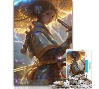 Jigsaw Puzzles for Adults 1000 Japanese Female Ninja Warrior Teenager Puzzles,family Fun Games Is Ideal As A Gift for The Whole Family (size 75x50cm)
