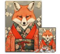Jigsaw Puzzles for Adults 1000 Japanese Fox Difficult Puzzles for Adults Gift for Men And Women Daily Special Occasion 1000 PCS(38x26cm)