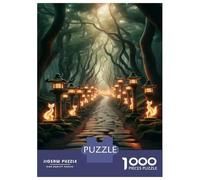 Jigsaw Puzzles for Adults 1000 Japanese Lantern Pathway Adult Jigsaw Brain Teaser Game Analysis And Logic Challenging To Complete 70x50cm/1000pcs