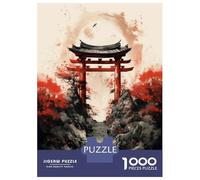 Jigsaw Puzzles for Adults 1000 Japanese Torii Gate Art Print Jigsaw for Adults Relaxing Games Presents for Women Challenging To Complete 38x26cm/1000pcs