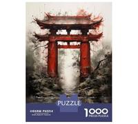 Jigsaw Puzzles for Adults 1000 Japanese Torii Gate Painting Adult Jigsaw Brain Teaser Game Analysis And Logic Challenging To Complete 70x50cm/1000pcs