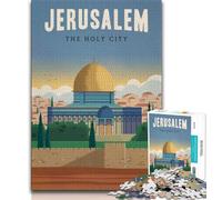 Jigsaw Puzzles for Adults 1000 Jerusalem, Learning Educational Toys,Educational Game for Birthday, Chrismas for Ages 14+ 38x26cm
