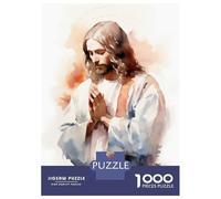 Jigsaw Puzzles for Adults 1000 Jesus Praying Watercolor Jigsaw for Adults Relaxing Games Pattern Assembly Gifts for Friends And Family 52x38cm/1000pcs