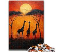 Jigsaw Puzzles for Adults 1000 Jigsaws African Animals Help The Brain Exercise Addictive Toys to Cultivate Patience Perfect Decoration 26x38cm