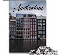 Jigsaw Puzzles for Adults 1000 Jigsaws Amsterdam,Educational Games Home Decoration for Is Ideal As A Gift for The Whole Family 38x26cm