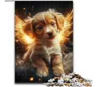 Jigsaw Puzzles for Adults 1000 Jigsaws Angel Golden Retriever Stress Reliever Difficult Challenge Is Ideal As Gifts for The Whole Family 50x75cm