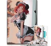 Jigsaw Puzzles for Adults 1000 Jigsaws Anime Cat Maid,Educational Family Game Wall Decoration Unique Birthday And Xmas Gifts 75x50cm