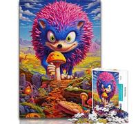Jigsaw Puzzles for Adults 1000 Jigsaws Art Hedgehog,Learning Educational Toys Family Games Suitable for Desktop Decoration 75x50cm