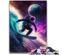 Jigsaw Puzzles for Adults 1000 Jigsaws Astronaut Surfing Toys Educational Games Stress Relieving Artists Collection, Fine Art 26x38cm
