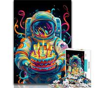 Jigsaw Puzzles for Adults 1000 Jigsaws Astronaut's Birthday,Family Activity Fun at Home Activities,Birthday Present,Travel Gifts (38x26cm)