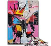 Jigsaw Puzzles for Adults 1000 Jigsaws Basquiat Style Butterfly for Age 14+ Educational Games For Adults And Teenagers Artwork Gift 50x75cm