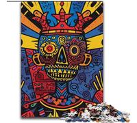 Jigsaw Puzzles for Adults 1000 Jigsaws Basquiat-style Skull Crown, Family Game Stress Reliever Difficult Challenge Enhance Love between Couples (Size 50x75cm)