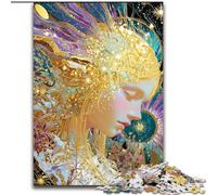 Jigsaw Puzzles for Adults 1000 Jigsaws Beautiful Golden Girl, Elephant Toy Intellectual Game Birthday Present, Gifts, Wall Art for Ages 14+ (Size 50x75cm)