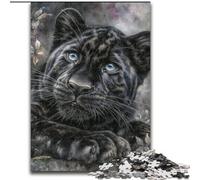 Jigsaw Puzzles for Adults 1000 Jigsaws Black And White Leopard, Brain Teaser For Wall Decoration Unique Birthday And Xmas Gifts for for Age 14 (Size 26x38cm)